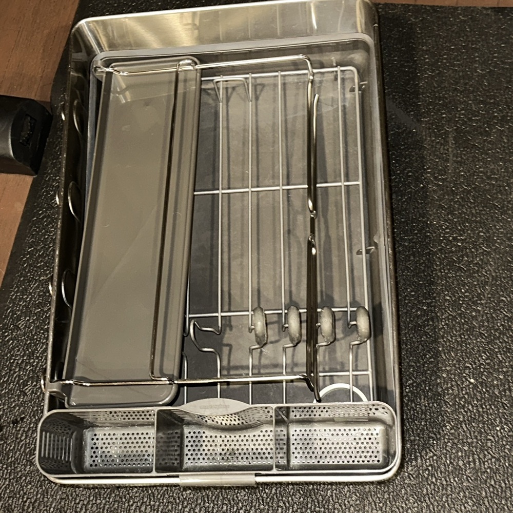 simplehuman Silver Kitchen Dish Organizer - Picture 2 of 9